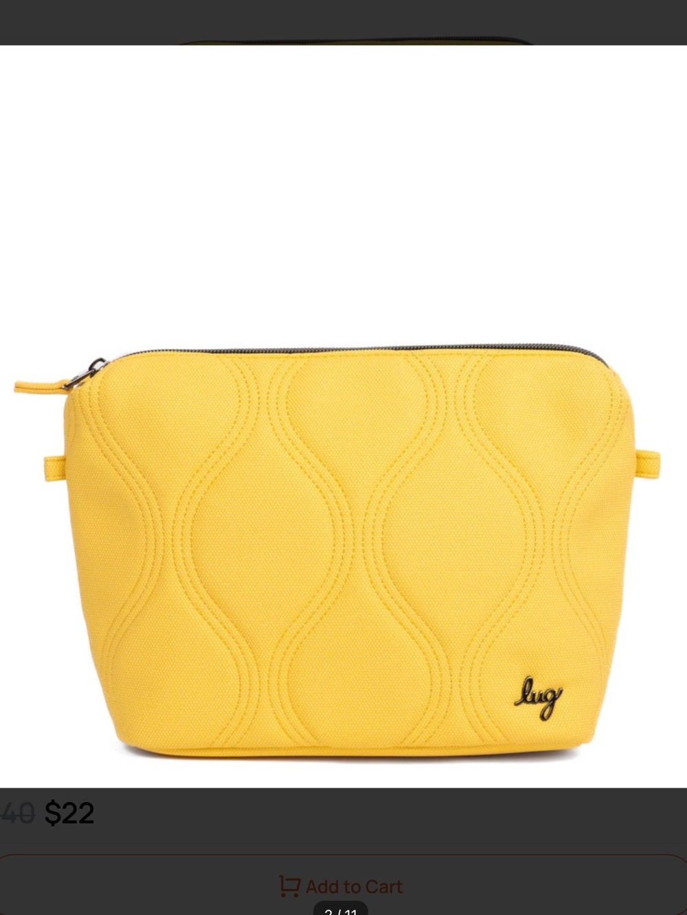 Lug Matte Luxe VL Volley Pouch. Banana yellow. NWT